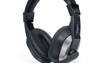 FINGERS F10 Wired On Ear Headphone with Mic, Black + Slate Grey